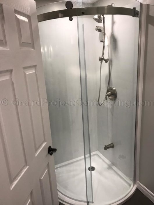 Basement Bathroom Shower Enclosure